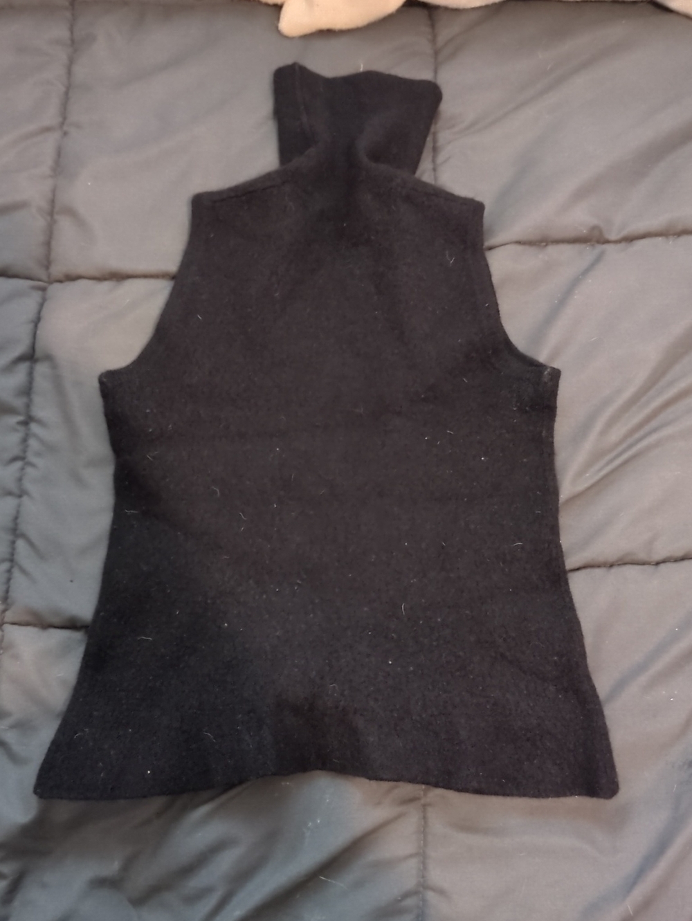 Authentic Prada Milano Sleeveless Black Turtleneck Knit Top Size XS - Cute!